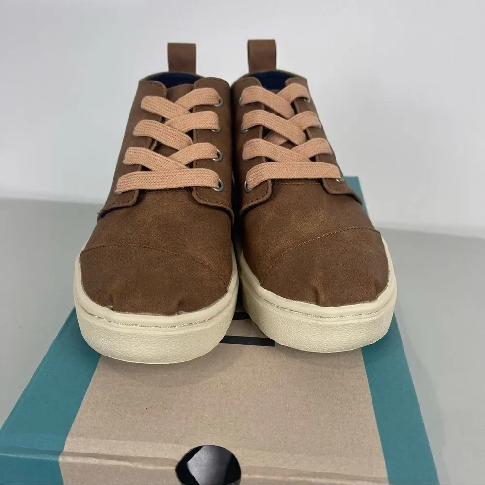 NEW TOMS Botas Cupsole Toffee Microsuede Sneakers Size 3 Youth Boys